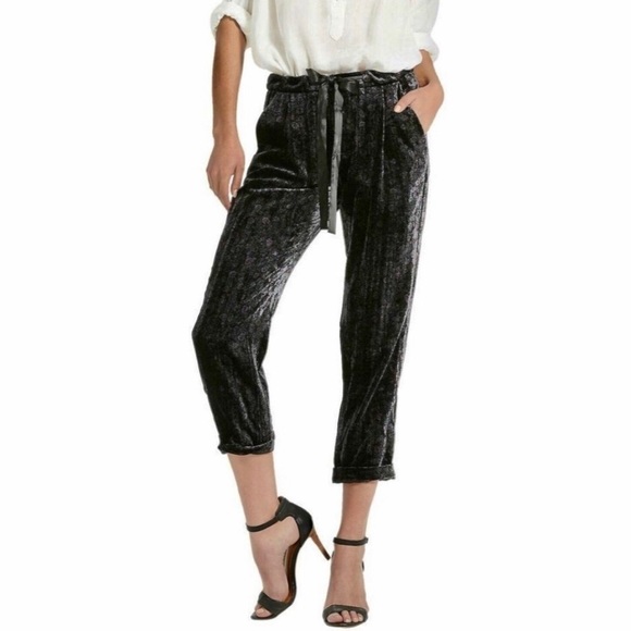 Lucky Brand Pants - Lucky Brand Dark Purple/Floral Velvet Pants